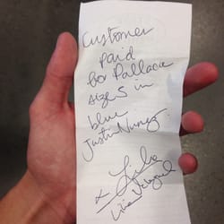 Steve Madden Outlet - They don't give receipts here. They write "I owe you's" By the way, this is Lilie Velezuel who is the store manager! Can you believe that?!"