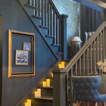 Broken Spirits-Anaheim - The staircase to upstairs dining - Cocktail Bars Near Me - Anaheim, California Broken Spirits-Anaheim - The staircase to upstairs dining - Cocktail Bars Near Me - Anaheim, California