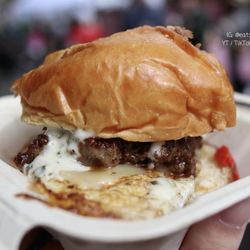 Ballard Farmers Market - Merguez Lamb breakfast sandwich from Nature's Last Stand farms