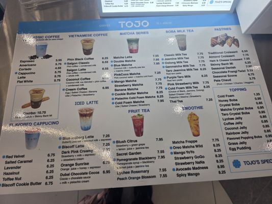 Menu photo 1 TOJO Coffee Tea House San Jose, CA Menu photo 1 TOJO Coffee Tea House San Jose, CA