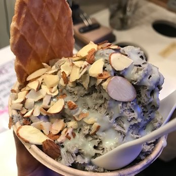 Powder - black sesame with alomonds and sweet milk glaze - Desserts Near Me - San Francisco, California