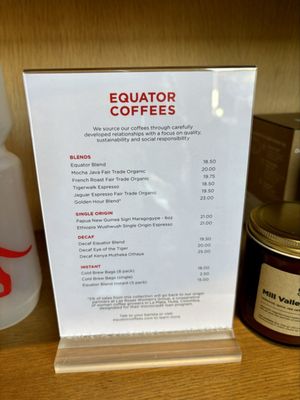 Menu photo 4 Equator Coffees San Francisco, CA