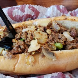 Hwy 55 Burgers Shakes & Fries - 06/22/2021 Cheesesteak with bell peppers, mushrooms and onions