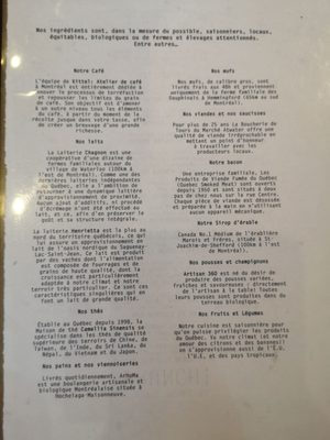 Menu photo 1 Le Café Bloom Montreal, QC Menu photo 1 Le Café Bloom Montreal, QC