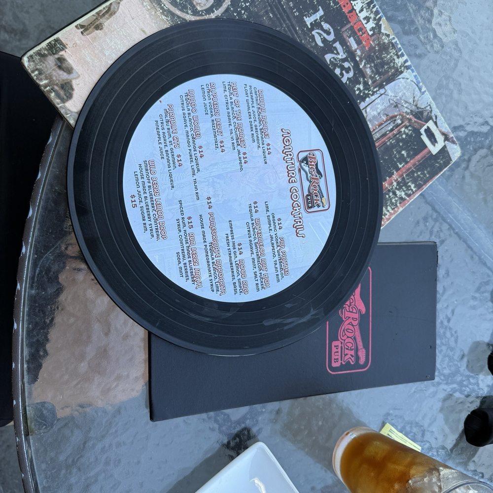 Drink menu so fun on vinyl record Drink menu so fun on vinyl record