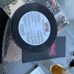 Drink menu so fun on vinyl record Drink menu so fun on vinyl record