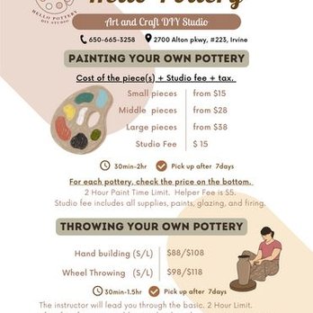 Hello Pottery - Paint-Your-Own Pottery Near Me - Irvine, California Hello Pottery - Paint-Your-Own Pottery Near Me - Irvine, California