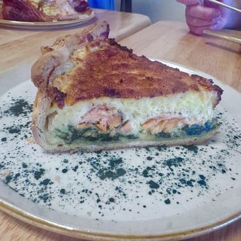 Quiches & Pies - Salmon, feta and spinach quiche - Coffee & Tea Near Me - Chandler, Arizona