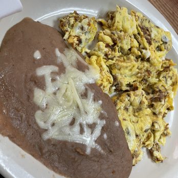 Los Altos De Jalisco - Machaca eggs! Dried beef with scrambled eggs. Very traditional meal. If you wanna go the next level on this meal, have them add pico! - Mexican Near Me - Katy, Texas Los Altos De Jalisco - Machaca eggs! Dried beef with scrambled eggs. Very traditional meal. If you wanna go the next level on this meal, have them add pico! - Mexican Near Me - Katy, Texas