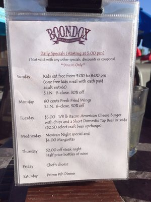 Menu photo 4 Boondox Bar And Grille Otsego, MN