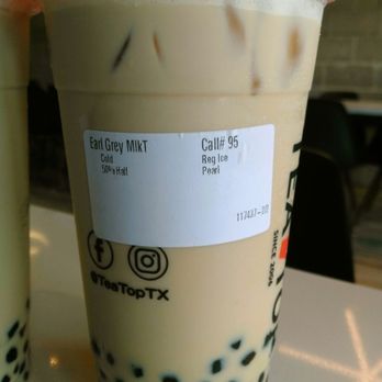 Tea Top - Earl grey milk tea with tapioca - Bubble Tea Near Me - Houston, Texas Tea Top - Earl grey milk tea with tapioca - Bubble Tea Near Me - Houston, Texas