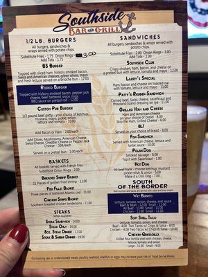 Menu photo 2 Southside Bar & Grill Coopersville, MI Menu photo 2 Southside Bar & Grill Coopersville, MI