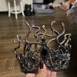 Bought a tiara and snakes in a bag and made my own Medusa tiara