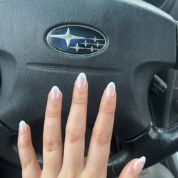 I got acrylics with French tip and chrome. I got acrylics with French tip and chrome.