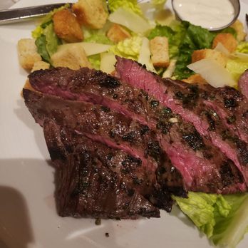 The Hotel Zamora - Yummy skirt steak with a Cesar salad. - Hotels Near Me - St. Pete Beach, Florida