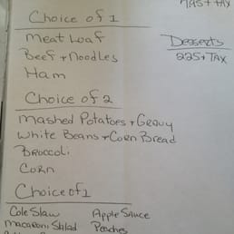 Lunch specials. Lunch specials.