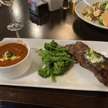 Doheny Surf Restaurant - The NY steak with a side of the tomato soup - American Near Me - Dana Point, California
