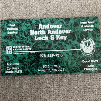 Andover - North Andover Lock & Key - Keys & Locksmiths Near Me - North Andover, Massachusetts Andover - North Andover Lock & Key - Keys & Locksmiths Near Me - North Andover, Massachusetts