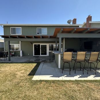 Mr Gutter OC - Before installing gutters around the patio and bar - Gutter Services Near Me - Anaheim, California