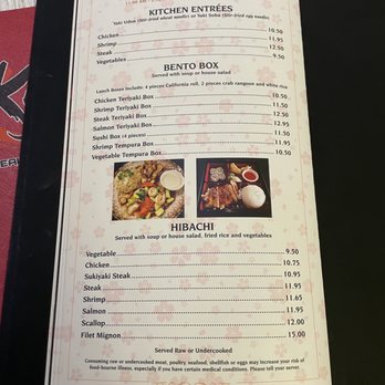 Kyoto - Lunch special menu - Japanese Near Me - Kearney, Nebraska