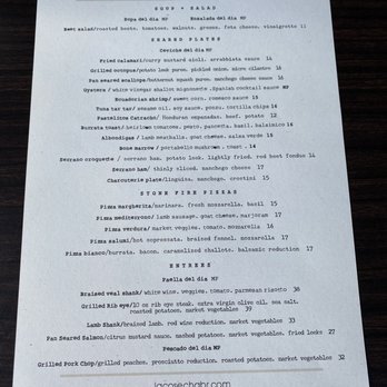 La Cosecha Bar + Restaurant - Menu - Spanish Near Me - Paso Robles, California