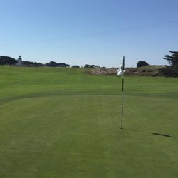 Pacific Grove Golf Links - Hole #16 looking back toward the lighthouse from behind the green