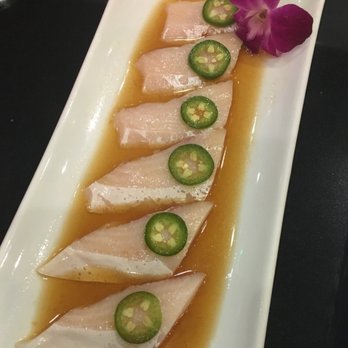 Awesome Sushi - Yellowtail With jalapeño and yuzu ponzu - Japanese Near Me - Long Beach, California