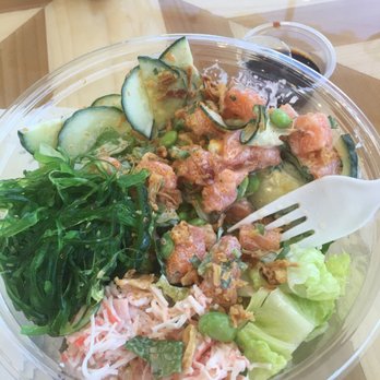 Freshe Poke - Made a build your own salad bowl with salmon. - Poke Near Me - Columbia, South Carolina Freshe Poke - Made a build your own salad bowl with salmon. - Poke Near Me - Columbia, South Carolina