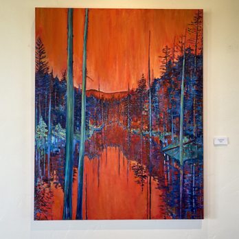 Square Peg Winery - a painting of a lake surrounded by trees - Wine Tasting Room Near Me - Sebastopol, California Square Peg Winery - a painting of a lake surrounded by trees - Wine Tasting Room Near Me - Sebastopol, California