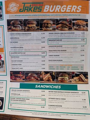 Menu photo 1 Jakes Burgers Sachse, TX