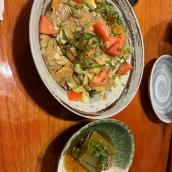 Imanas Tei - Spicy ahi special, simple salad, eggplant - Sushi Bars Near Me - Honolulu, Hawaii Imanas Tei - Spicy ahi special, simple salad, eggplant - Sushi Bars Near Me - Honolulu, Hawaii