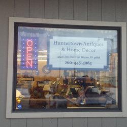 Huntertown Antiques & Home Decor - Open:  Wednesday - Saturday, 11 am - 5 pm or call for an appointment.  Phone:  260-445-4964
