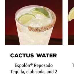 Shown on menu