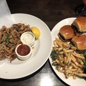 Yard House - Fried Calamari & Classic Sliders with Parmesan Truffle Fries - New American Near Me - West Nyack, New York Yard House - Fried Calamari & Classic Sliders with Parmesan Truffle Fries - New American Near Me - West Nyack, New York