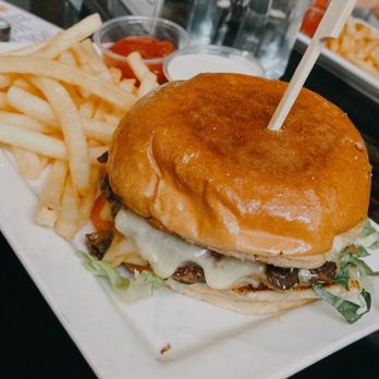The 18hundred - MUSHROOM SWISS BURGER - New American Near Me - Bakersfield, California