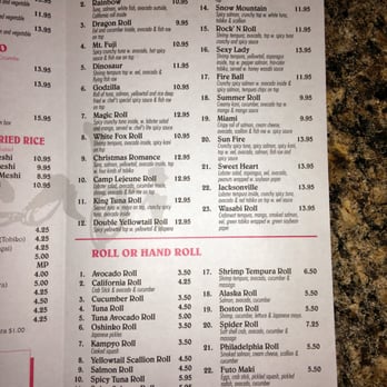 Wasabi - Take out menu 4 - Japanese Near Me - Jacksonville, North Carolina