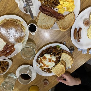 Mr & Mrs P's Eatery - a table full of breakfast foods - Bakeries Near Me - Ripon, Wisconsin