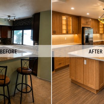 True2Form Remodels & Repairs - Kitchen remodel in Tucson, we took the wall down between the kitchen and living room to open the whole space up. New cabinets, countertops, - General Contractors Near Me - Tucson, Arizona True2Form Remodels & Repairs - Kitchen remodel in Tucson, we took the wall down between the kitchen and living room to open the whole space up. New cabinets, countertops, - General Contractors Near Me - Tucson, Arizona