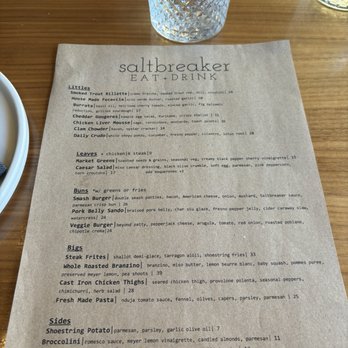 Saltbreaker - Menu - Cocktail Bars Near Me - Alameda, California