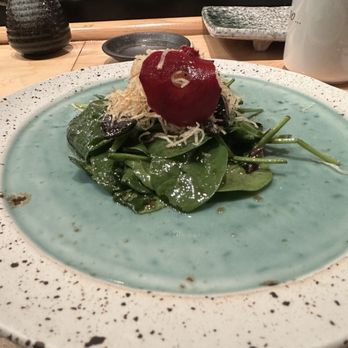 Asanebo - House Special Baby Spinach Salad - Sushi Bars Near Me - Studio City, California Asanebo - House Special Baby Spinach Salad - Sushi Bars Near Me - Studio City, California