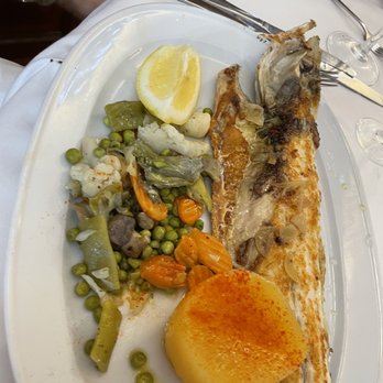 Salamanca - The fish was good. But look at those veggies. No love - Seafood Near Me - Barcelona, B Salamanca - The fish was good. But look at those veggies. No love - Seafood Near Me - Barcelona, B