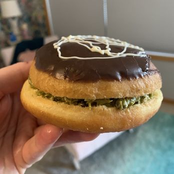 Edelweiss Bakery - The viral chocolate Dubai donut. The inside is filled with a layer of the pistachio crema and phylo dough. So good!!! - Bakeries Near Me - Prior Lake, Minnesota Edelweiss Bakery - The viral chocolate Dubai donut. The inside is filled with a layer of the pistachio crema and phylo dough. So good!!! - Bakeries Near Me - Prior Lake, Minnesota