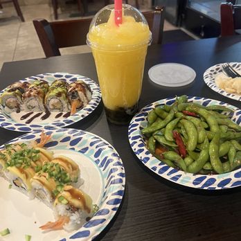 Mr.Sushi - Edamame, mango rolls, mango slush, dragon rolls. - Sushi Bars Near Me - Las Vegas, Nevada Mr.Sushi - Edamame, mango rolls, mango slush, dragon rolls. - Sushi Bars Near Me - Las Vegas, Nevada