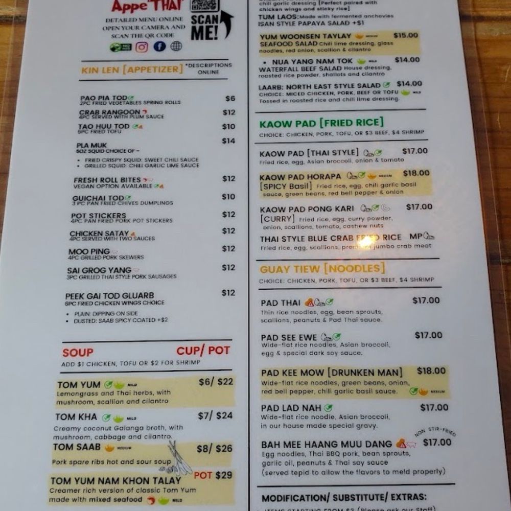 AppeThai - Menu - Thai Near Me - Brown Deer, Wisconsin AppeThai - Menu - Thai Near Me - Brown Deer, Wisconsin