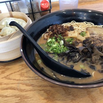 Blackbeard Ramen - I had the steamed gyoza and the spicy tonkotsu ramen with extra chashu and nori wrappers which were not included in the photo - Ramen Near Me - Cliffside Park, New Jersey Blackbeard Ramen - I had the steamed gyoza and the spicy tonkotsu ramen with extra chashu and nori wrappers which were not included in the photo - Ramen Near Me - Cliffside Park, New Jersey