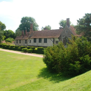 Ightham Mote - Looking across North Lawn - Landmarks & Historical Buildings Near Me - Kent, KEN