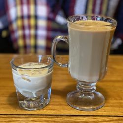 Flanagan's Pub and Grill - Bailey's on the rocks and Bailey's in the coffee.