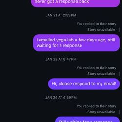Yoga Lab - Text to the manager