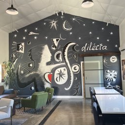 a blackboard mural in the tasting room a blackboard mural in the tasting room