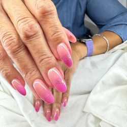 Kabod Studio Nails & Waxing - Pink Ombré with sparkles